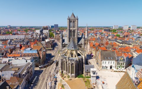 Blick vom Belfried auf Gent