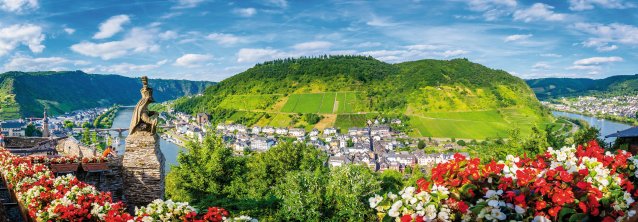 Blick von der Burg Cochem auf die Mosel