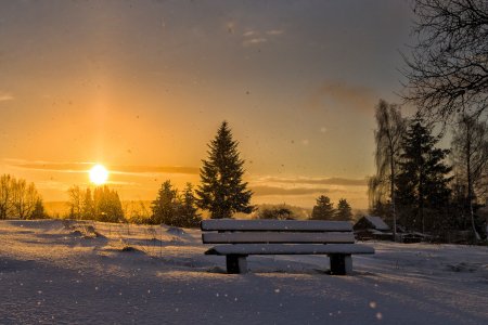 WInterlandschaft im Sonnenuntergang