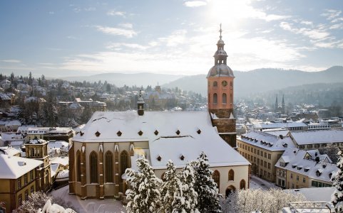 Stadtansicht Baden-Baden im Winter