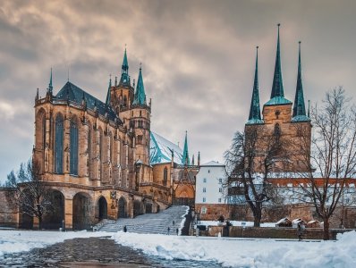 Erfurter Dom im Winter