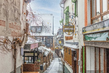 Drosselgasse im Winter