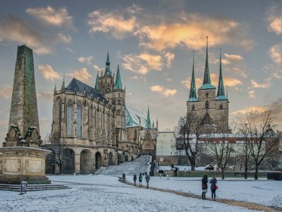 Erfurter Dom im Winter