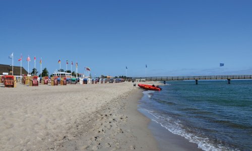 Strand an der Seebrücke in Dahme