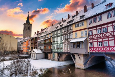Krämerbrücke im Winter