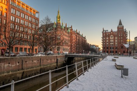 Hamburger Speicherstadt im Winter