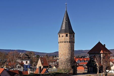 Blick über die Altstadt in Bad Homburg