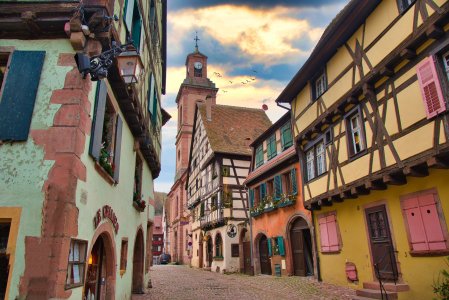 Weihnachten in Riquewihr im Elsass
